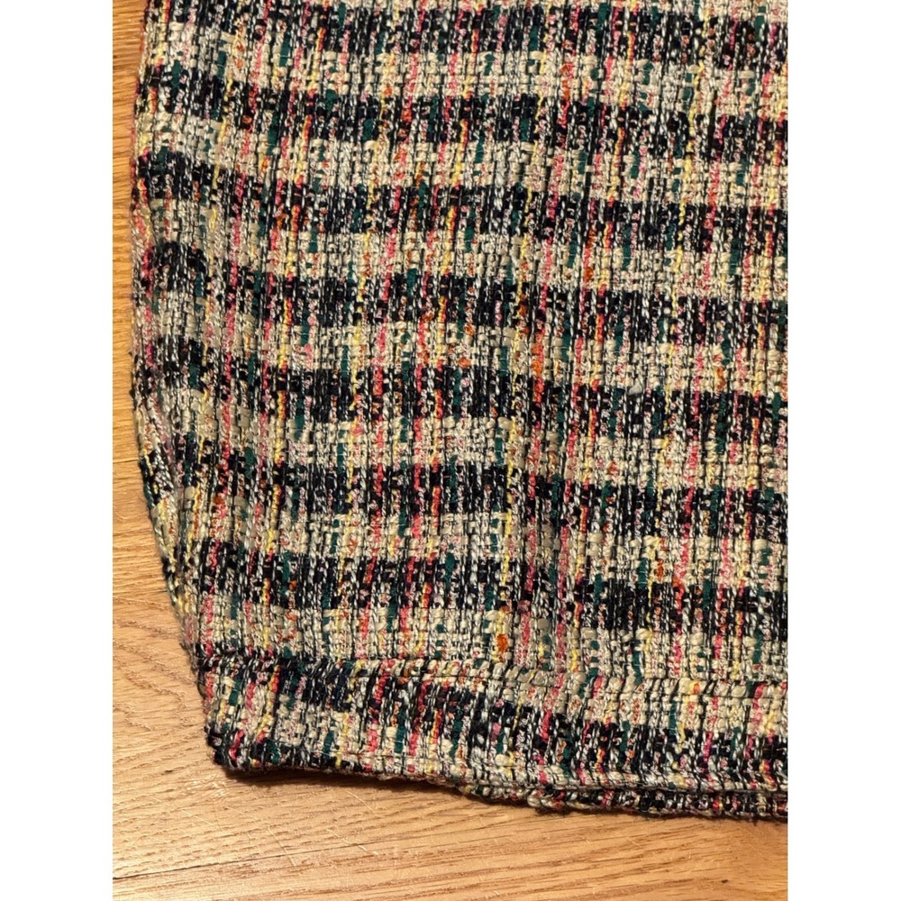 Talbots Plus 18W Tweed Mini Skirt Multicolor Plaid Career Party Cocktail - Picture 3 of 7